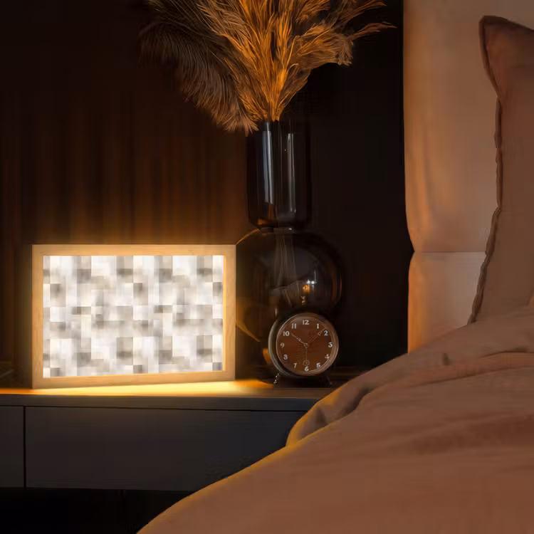 Tafellamp - Textuur - Linnen - Beige — 2