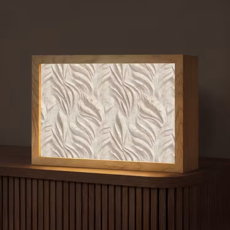 Tafellamp - Textuur - Reliëf - Beige — 1
