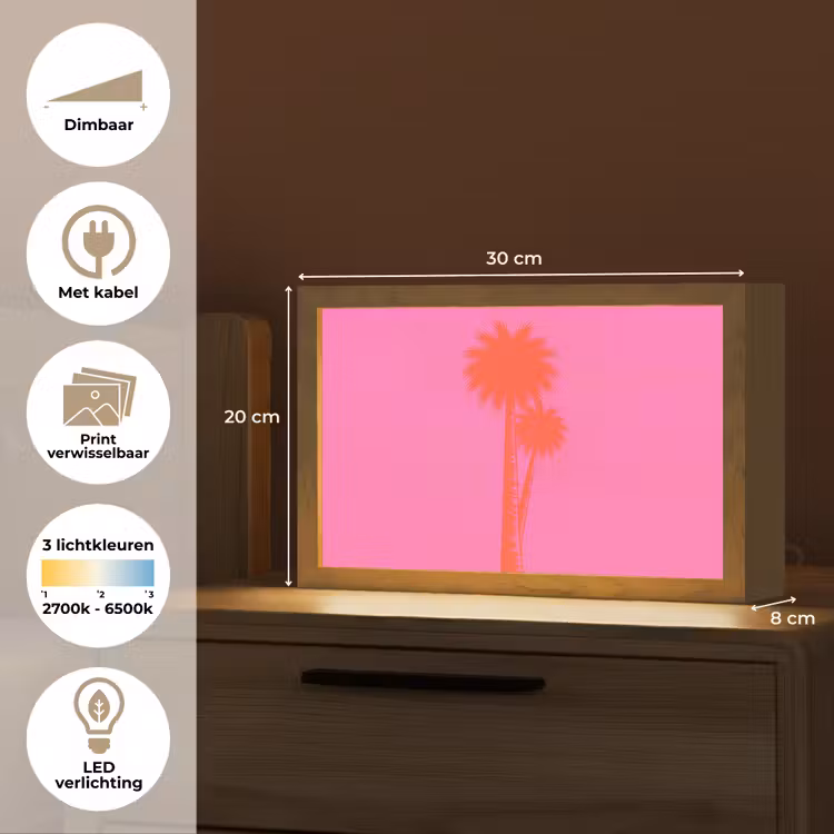 Tafellamp - Palmbomen - Modern - Roze — 7