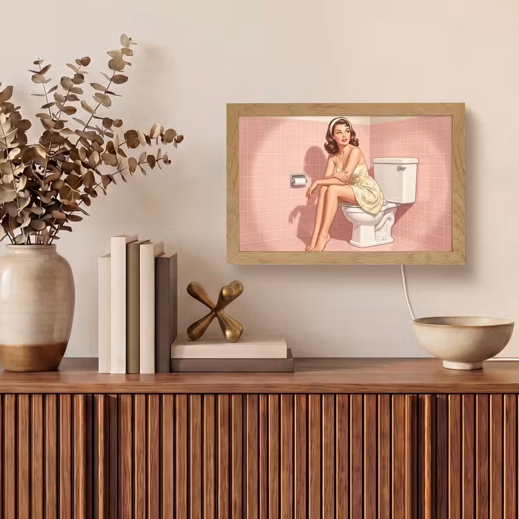 Tafellamp - Roze - Retro - Vrouw — 3