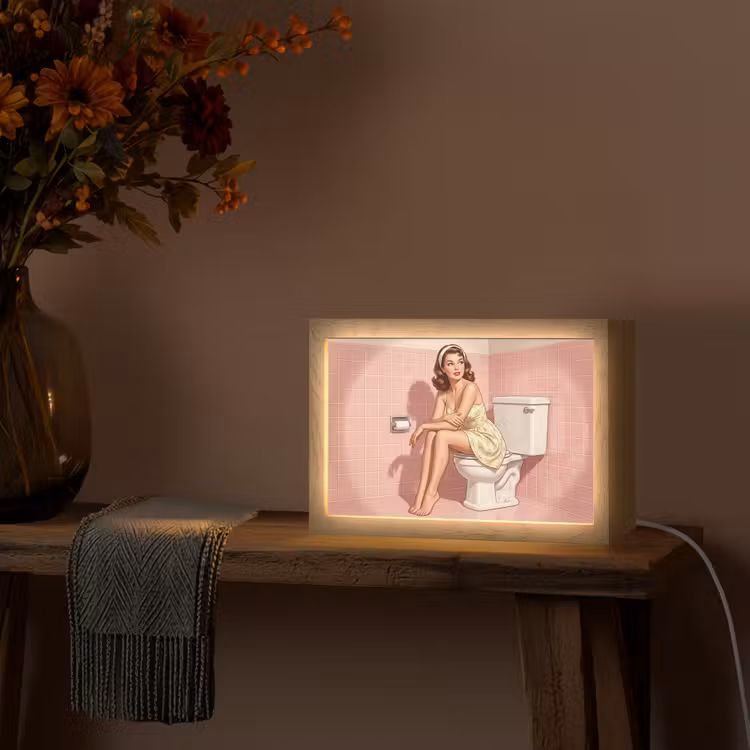 Tafellamp - Roze - Retro - Vrouw — 4