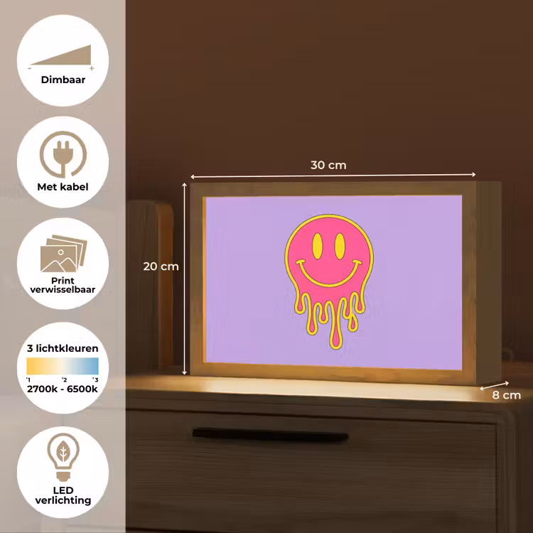 Tafellamp - Smiley - Drip - Neon — 7