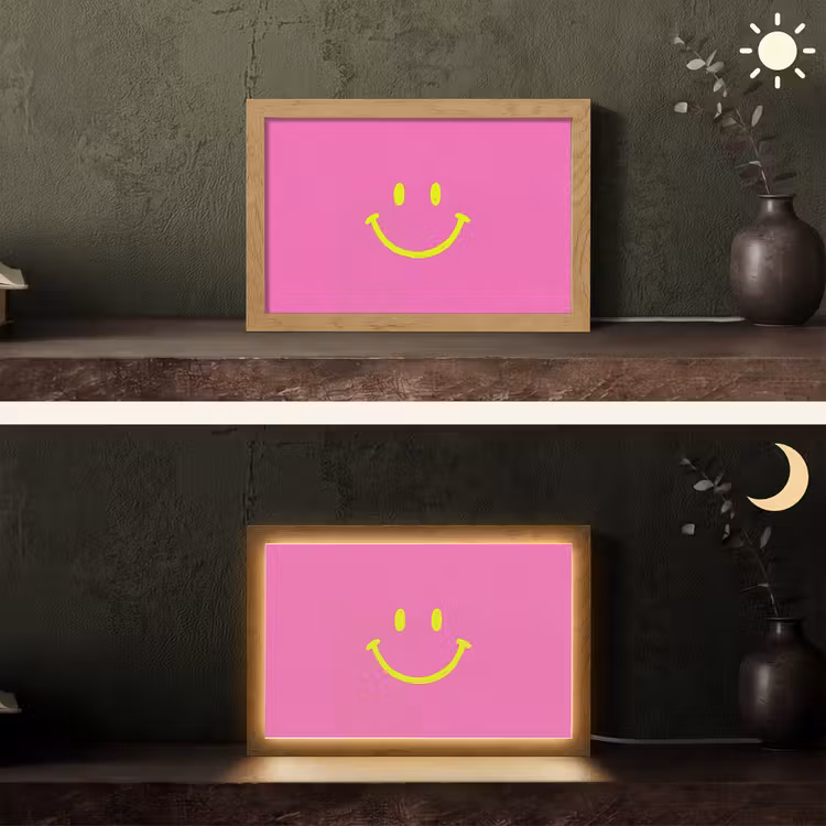 Tafellamp - Smiley - Vrolijk - Roze — 5