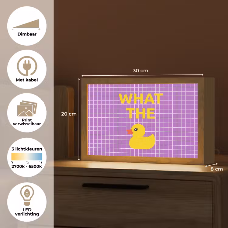 Tafellamp - Tekst - Eend - Paars — 7