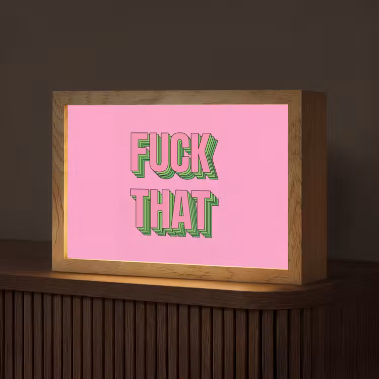 Tafellamp - Tekst - Bold - Roze — 1