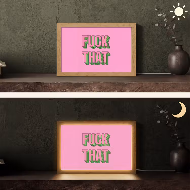 Tafellamp - Tekst - Bold - Roze — 5