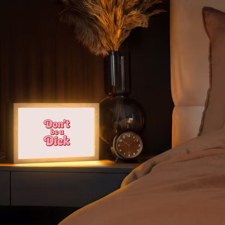 Tafellamp - Tekst - Boodschap - Roze — 2