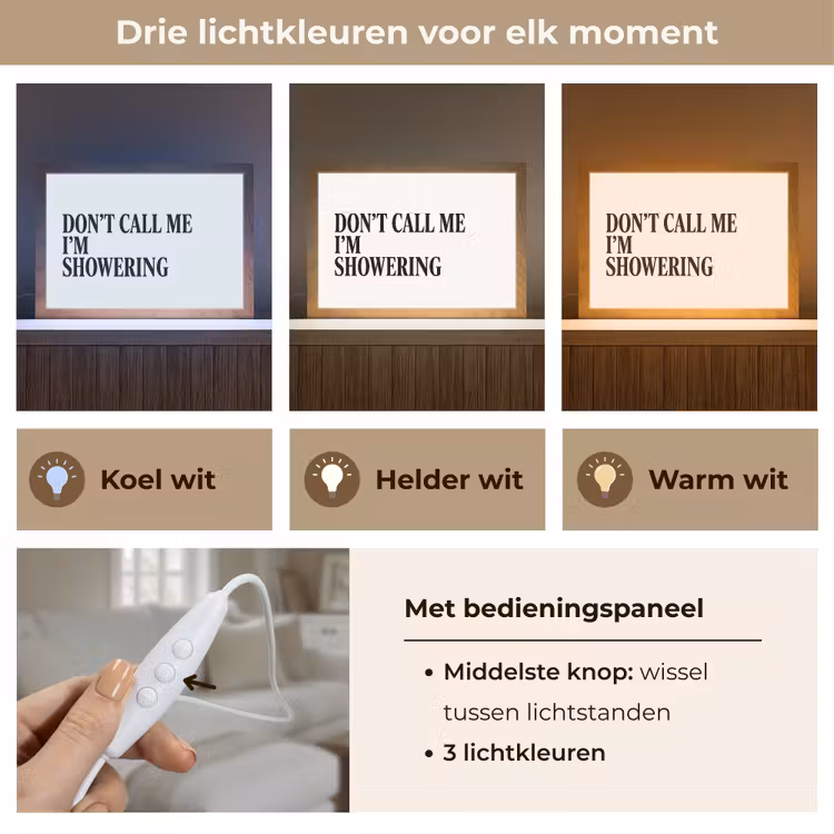 Tafellamp - Tekst - Modern - Zwart - Wit — 6