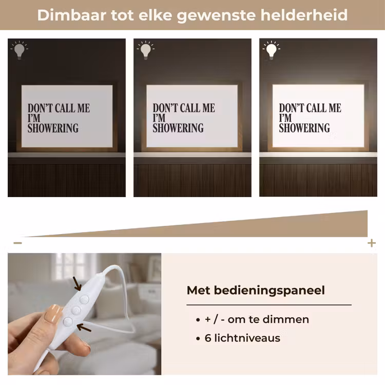 Tafellamp - Tekst - Modern - Zwart - Wit — 8