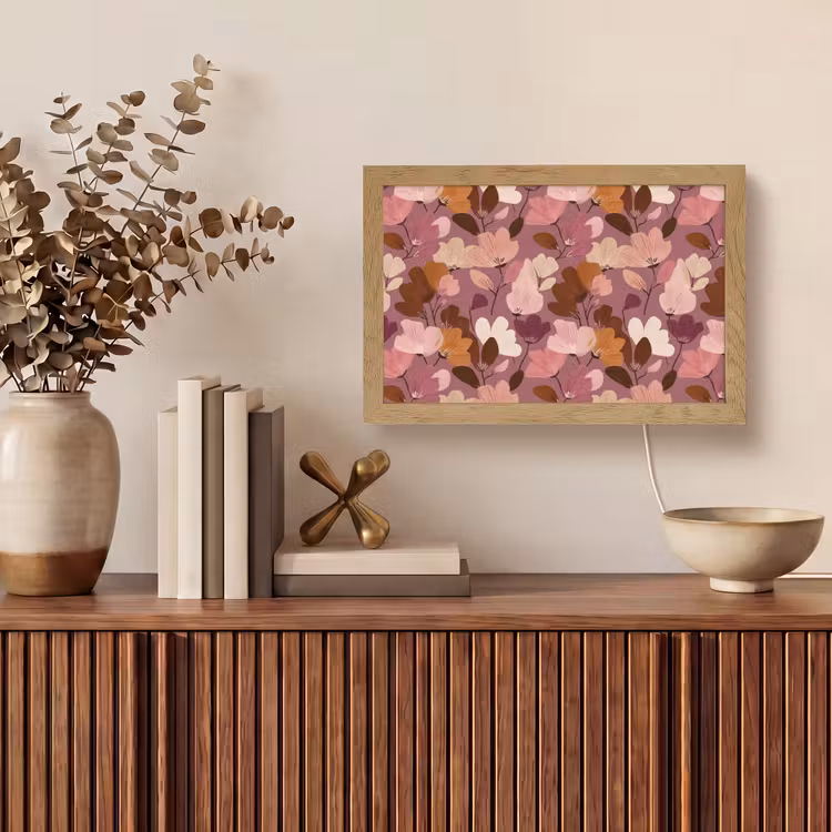 Tafellamp - Bloem - Patroon - Roze — 3