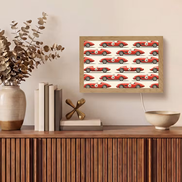 Tafellamp - Raceauto - Retro - Rood — 3