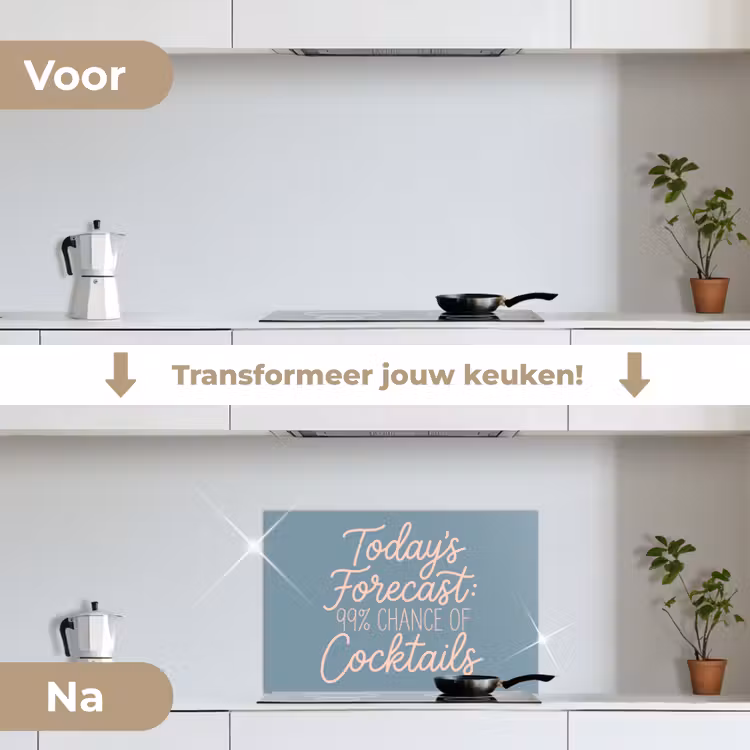 Spatscherm keuken - Today's Forecast - Cocktails - Blauw — 3