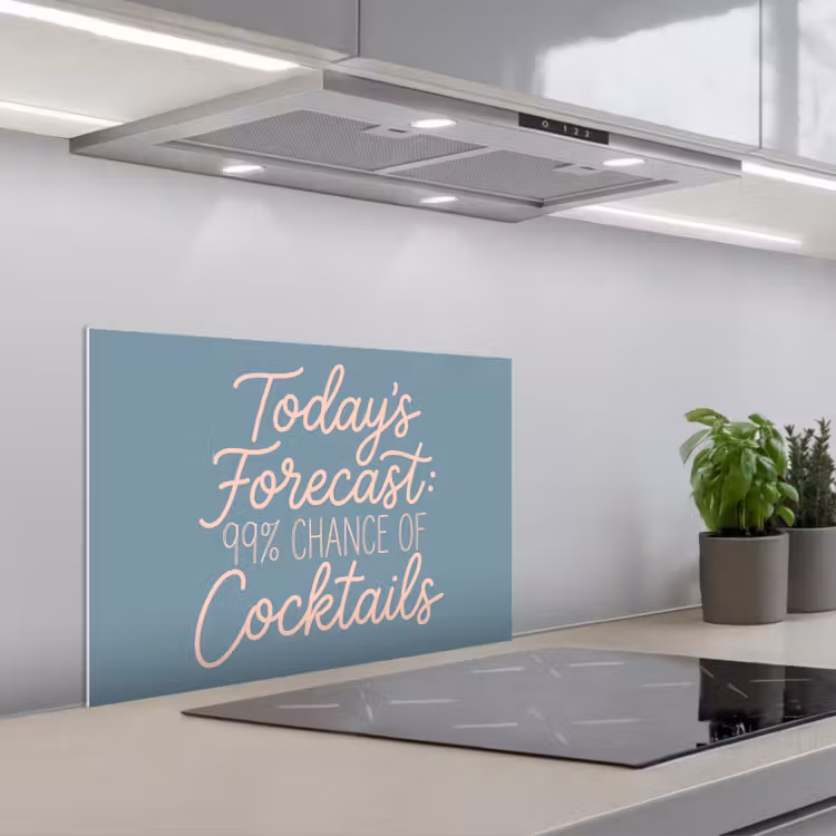 Spatscherm keuken - Today's Forecast - Cocktails - Blauw — 5