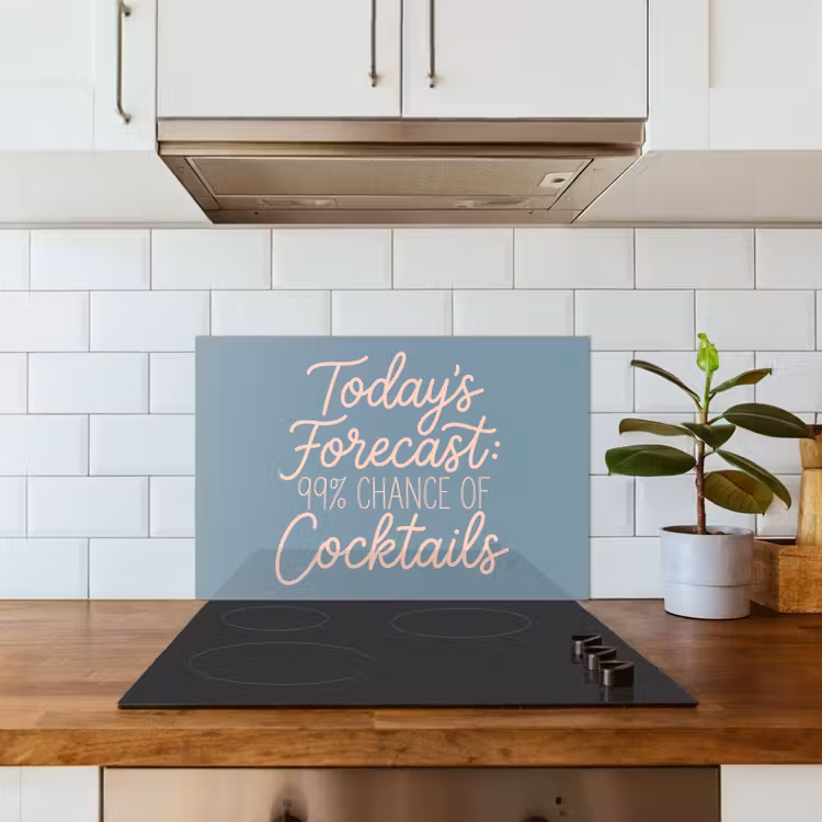 Spatscherm keuken - Today's Forecast - Cocktails - Blauw — 6