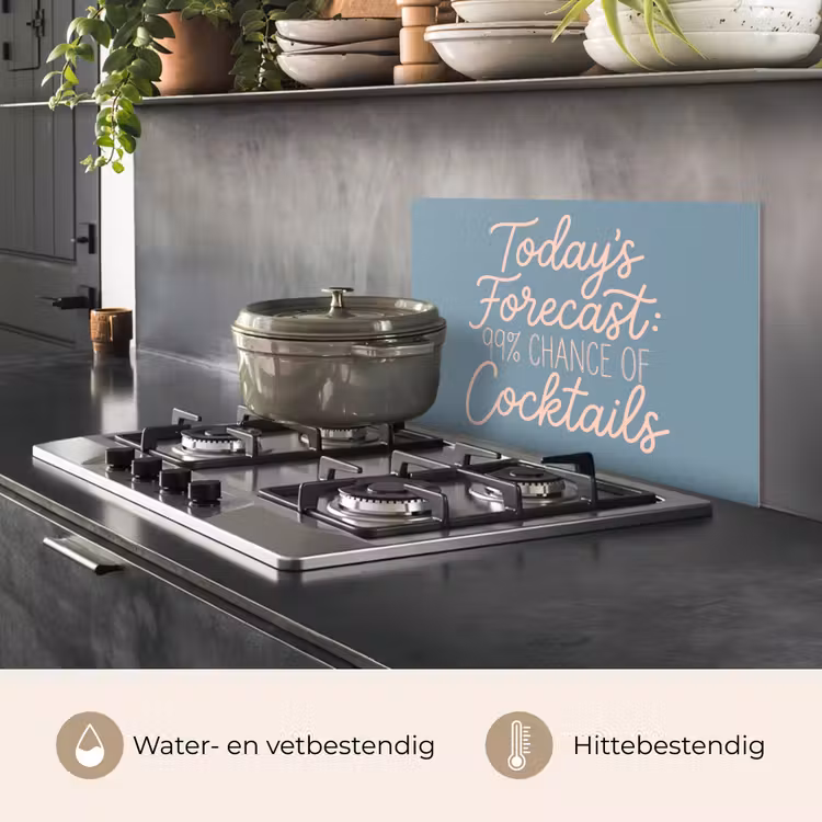 Spatscherm keuken - Today's Forecast - Cocktails - Blauw — 7