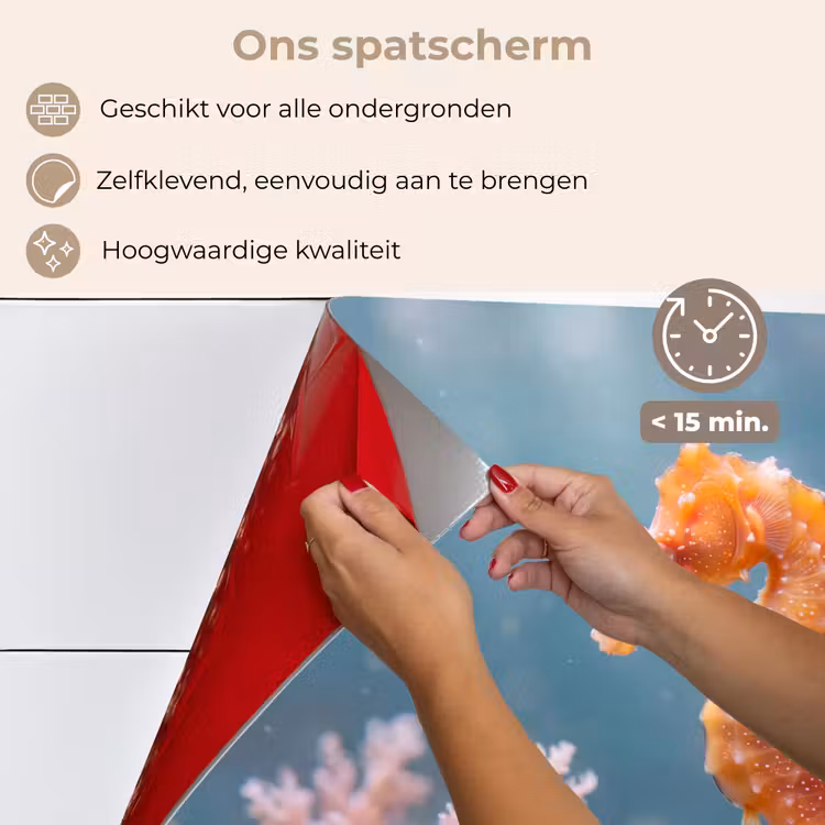 Spatscherm keuken - Vis - Koraal - Oceaan - Macro - Oranje — 4