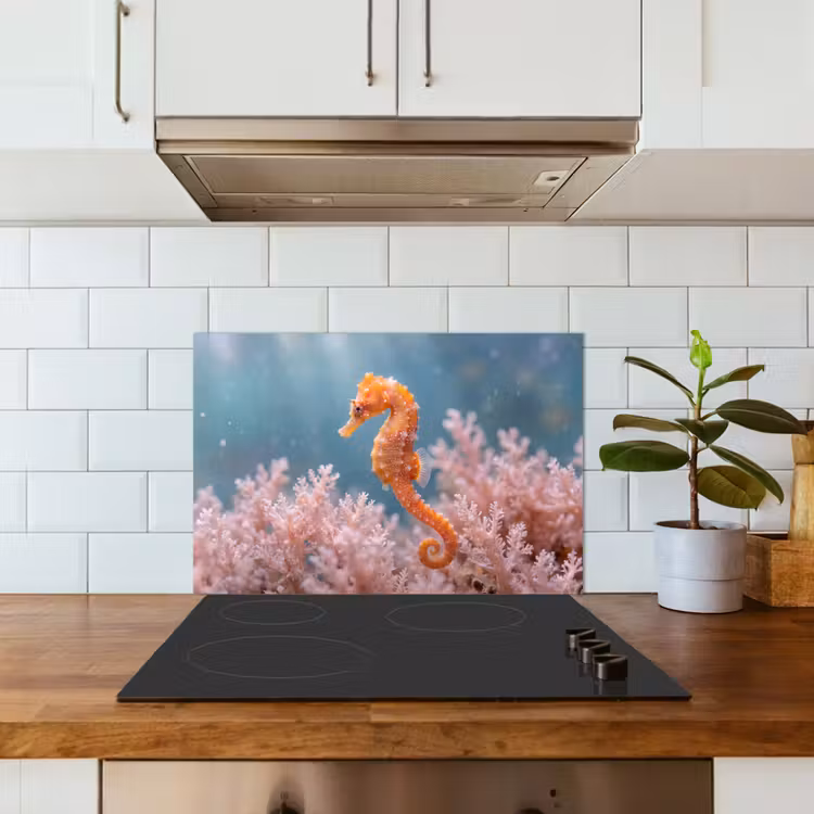 Spatscherm keuken - Vis - Koraal - Oceaan - Macro - Oranje — 6