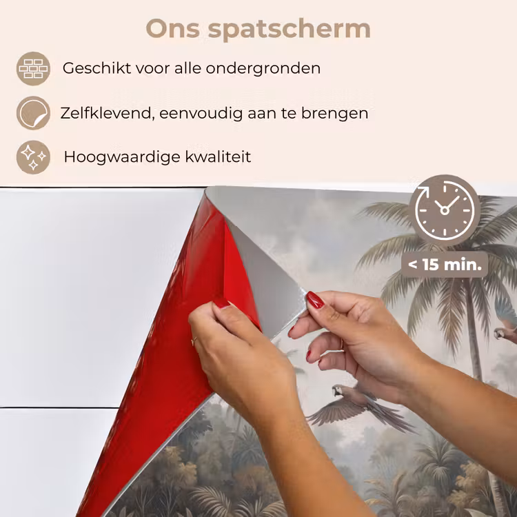 Spatscherm keuken - Vogel - Vliegend - Tropisch - Landschap - Klassiek — 4
