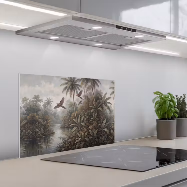 Spatscherm keuken - Vogel - Vliegend - Tropisch - Landschap - Klassiek — 5