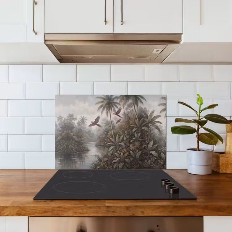 Spatscherm keuken - Vogel - Vliegend - Tropisch - Landschap - Klassiek — 6