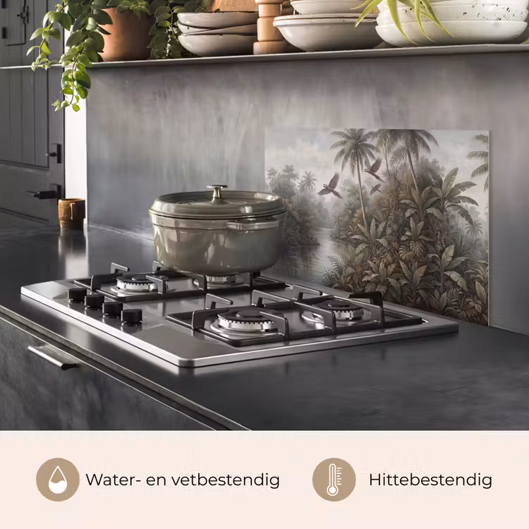 Spatscherm keuken - Vogel - Vliegend - Tropisch - Landschap - Klassiek — 7