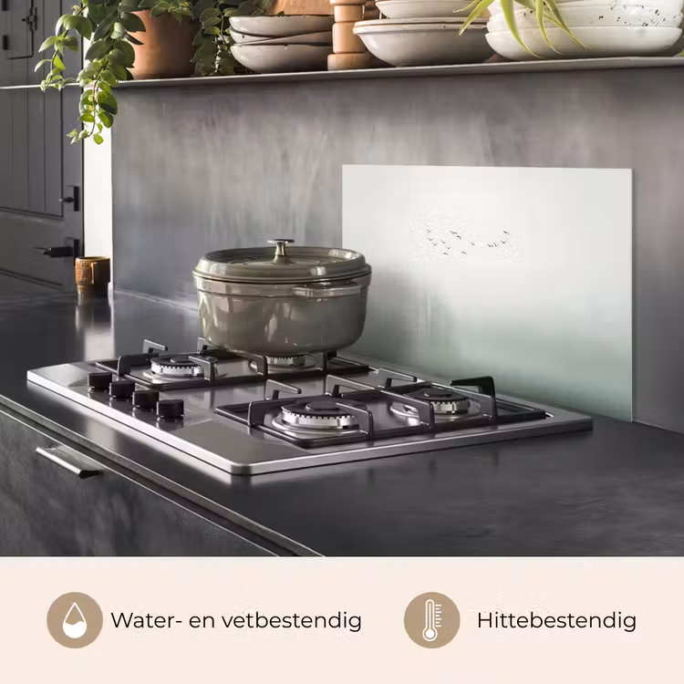 Spatscherm keuken - Vogel - Vlucht - Natuur - Minimalistisch — 7