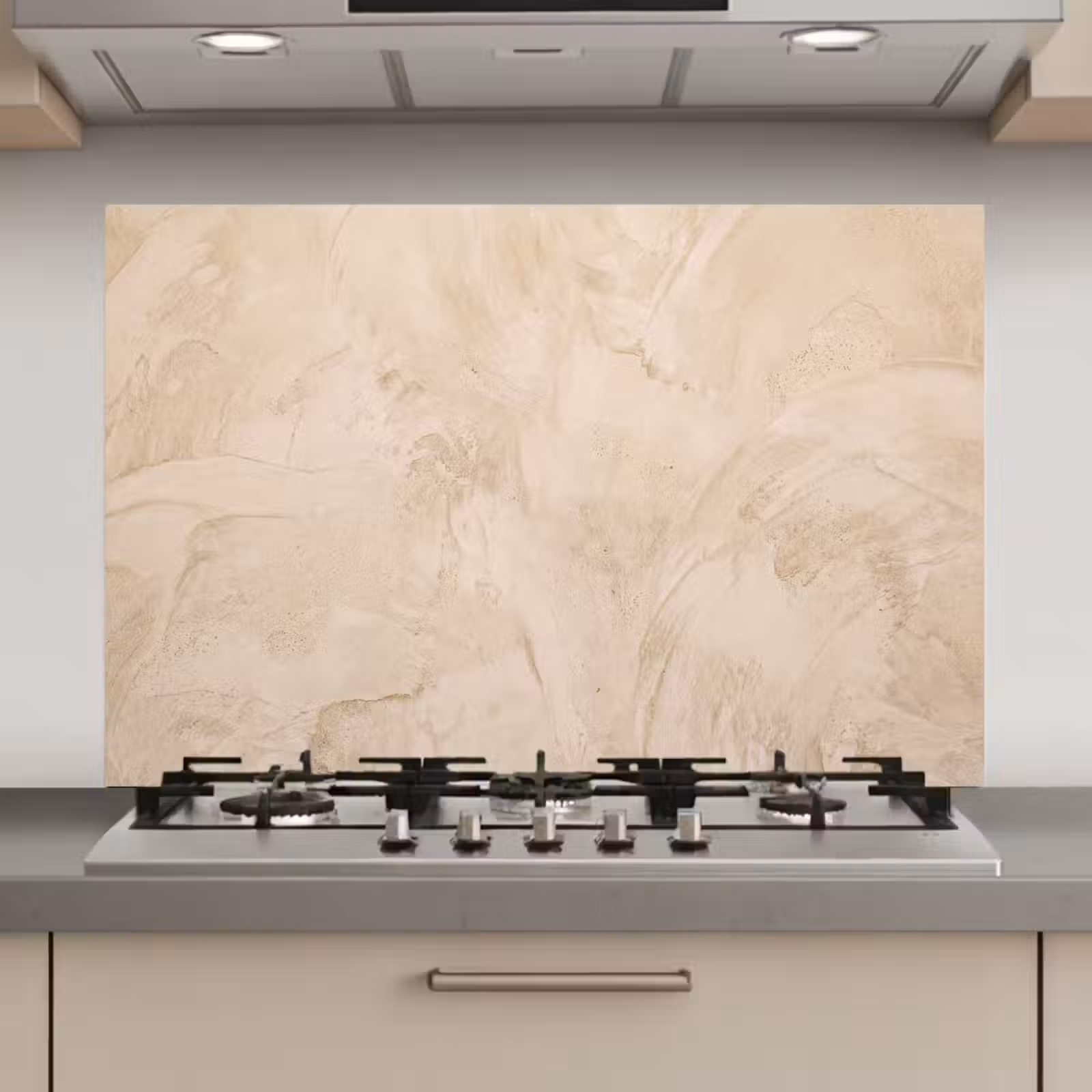 Spatscherm keuken - Textuur - Patroon - Abstract - Modern - Beige — 1