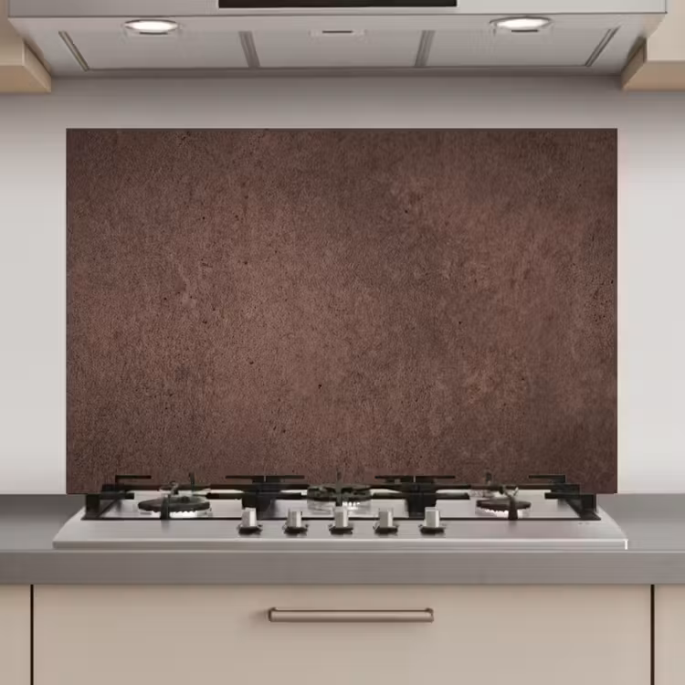 Spatscherm keuken - Textuur - Beton - Abstract - Donker - Bruin — 1
