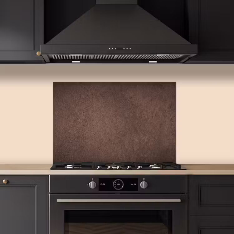 Spatscherm keuken - Textuur - Beton - Abstract - Donker - Bruin — 2