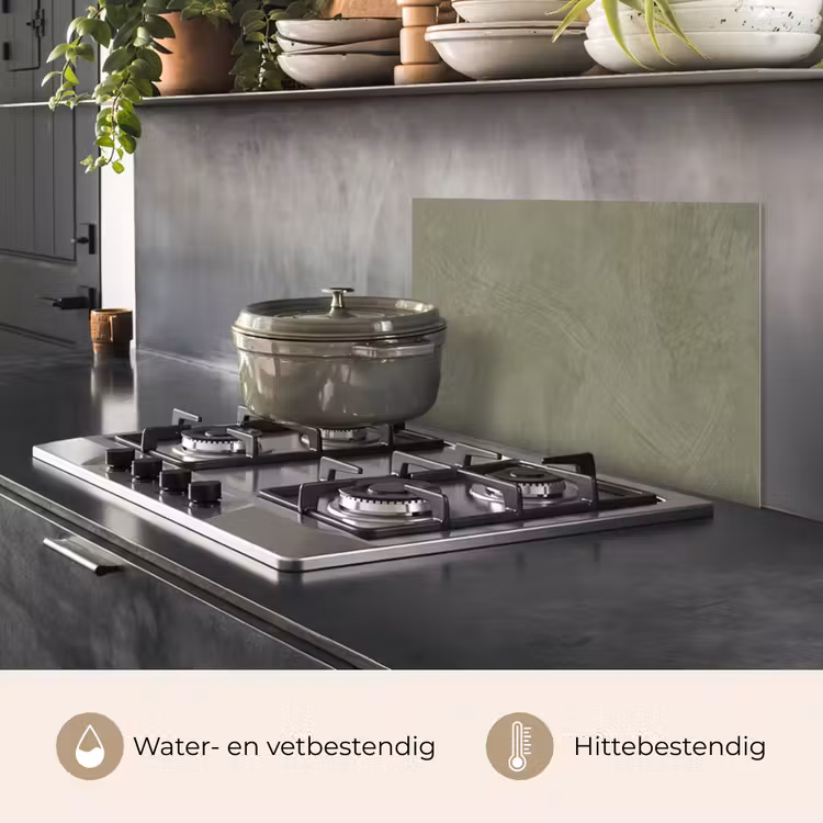 Spatscherm keuken - Textuur - Betonlook - Achtergrond - Modern - Groen — 7
