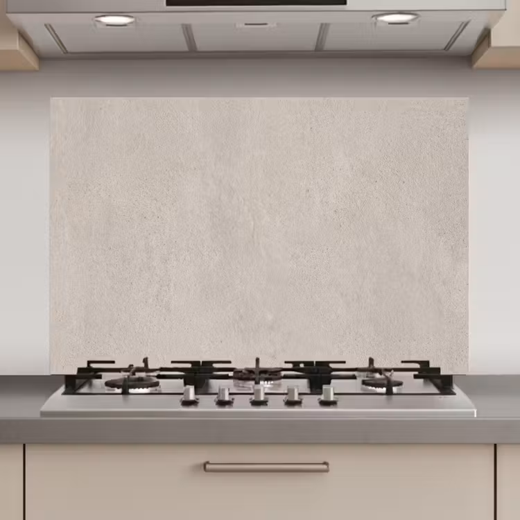 Spatscherm keuken - Textuur - Effen - Abstract - Beige — 1