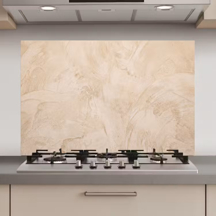 Spatscherm keuken - Textuur - Patroon - Abstract - Modern - Beige — 1