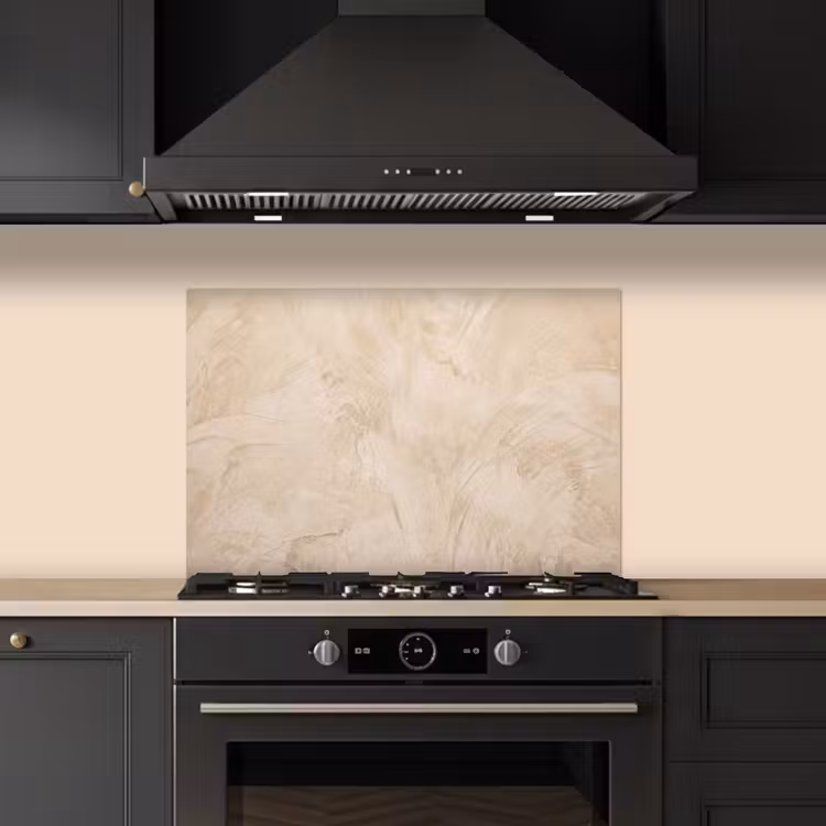 Spatscherm keuken - Textuur - Patroon - Abstract - Modern - Beige — 2