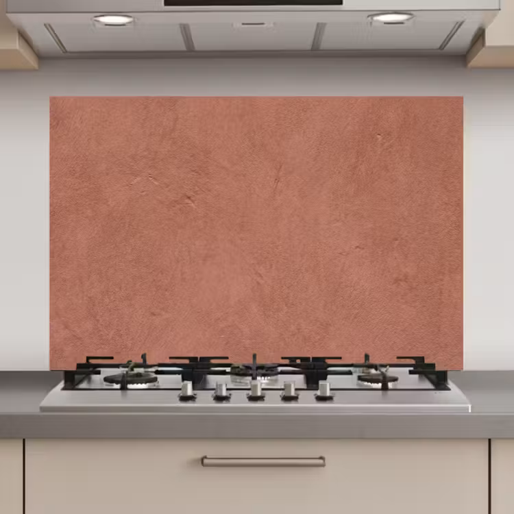 Spatscherm keuken - Textuur - Roodbruin - Grof - Modern — 1