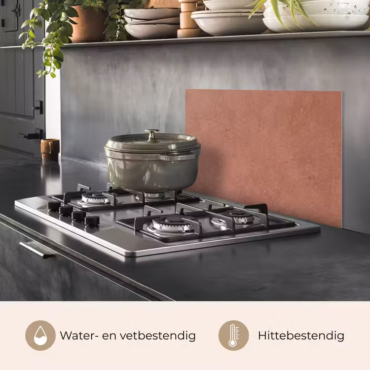 Spatscherm keuken - Textuur - Roodbruin - Grof - Modern — 7