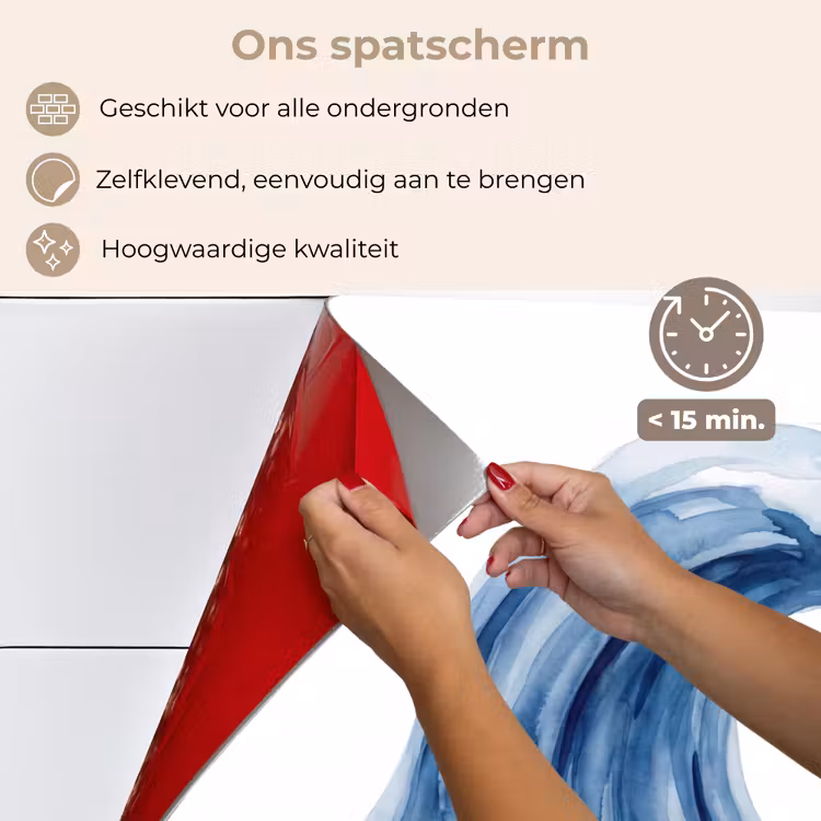 Spatscherm keuken - Water - Beweging - Natuur - Modern - Blauw — 4