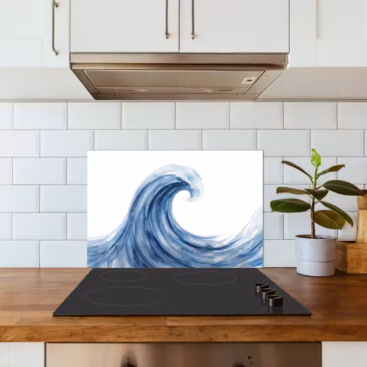 Spatscherm keuken - Water - Beweging - Natuur - Modern - Blauw — 6