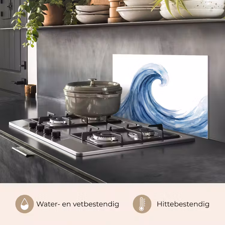Spatscherm keuken - Water - Beweging - Natuur - Modern - Blauw — 7