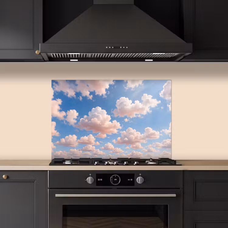 Spatscherm keuken - Wolken - Hemel - Natuur - Licht - Blauw — 2