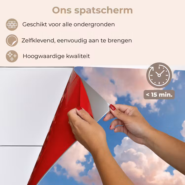Spatscherm keuken - Wolken - Hemel - Natuur - Licht - Blauw — 4