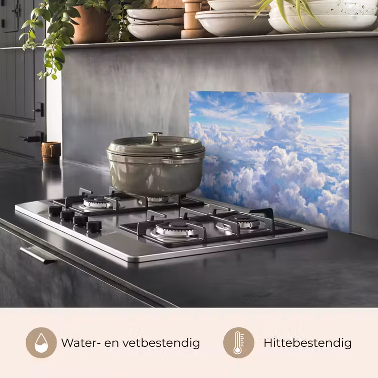 Spatscherm keuken - Wolken - Lucht - Natuur - Abstract - Blauw — 7