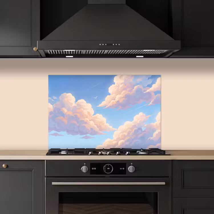 Spatscherm keuken - Wolken - Lucht - Natuur - Blauw — 2