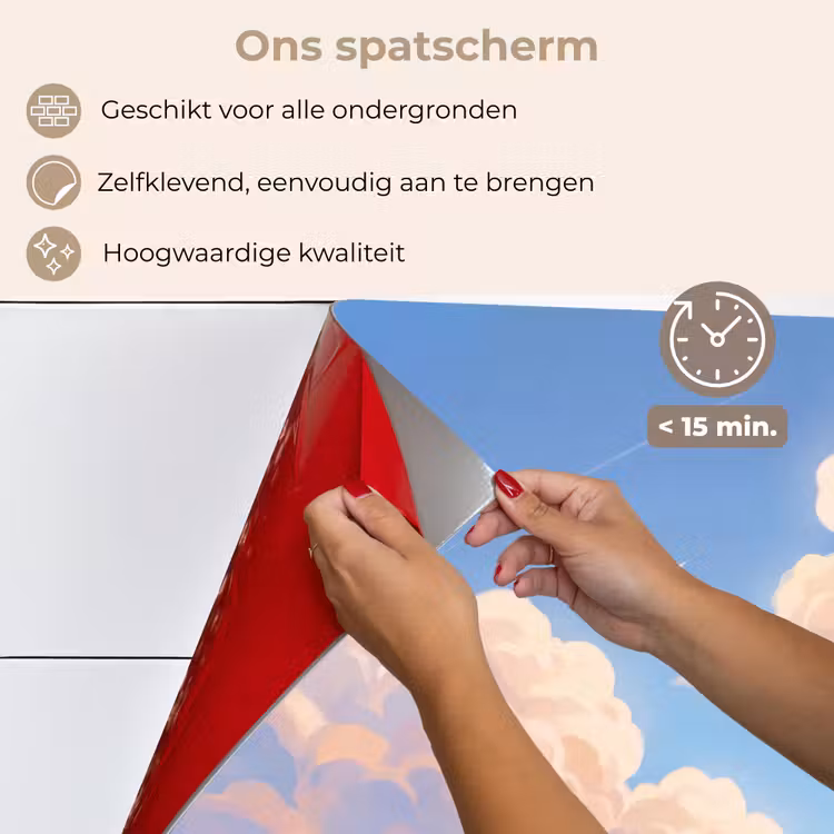 Spatscherm keuken - Wolken - Lucht - Natuur - Blauw — 4