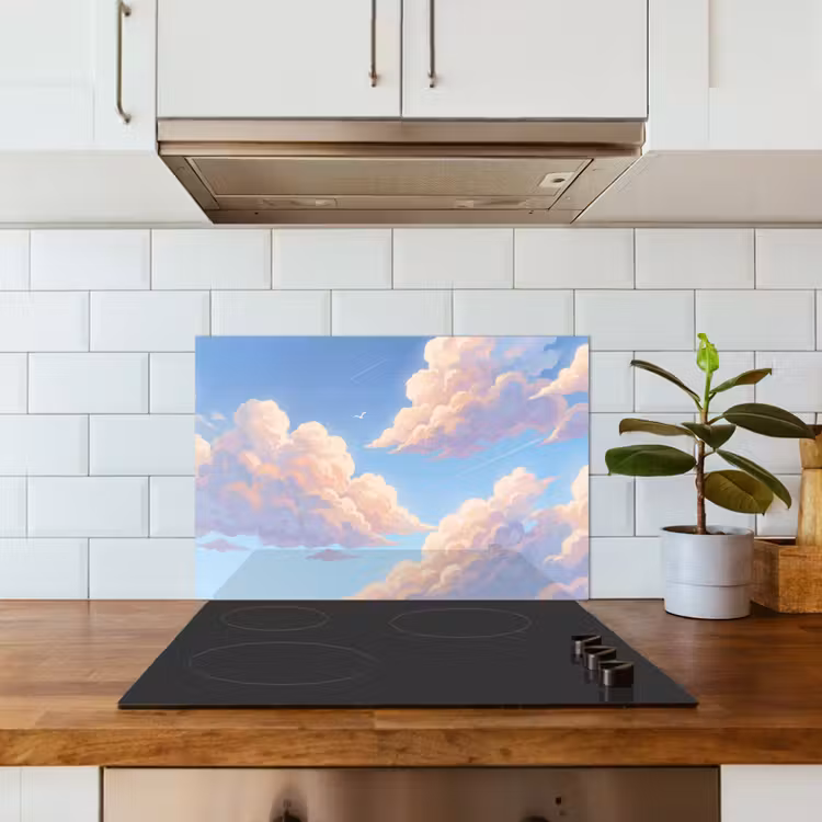 Spatscherm keuken - Wolken - Lucht - Natuur - Blauw — 6