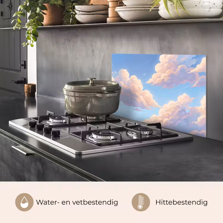 Spatscherm keuken - Wolken - Lucht - Natuur - Blauw — 7