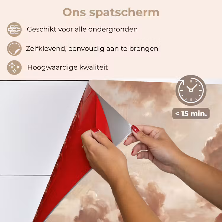Spatscherm keuken - Wolken - Lucht - Natuur - Modern - Bruin — 4