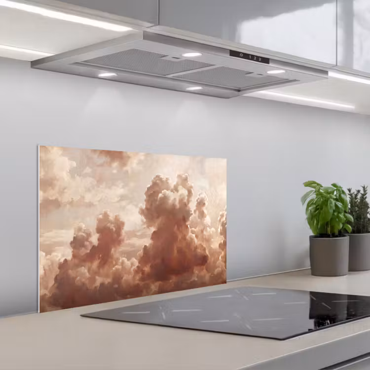 Spatscherm keuken - Wolken - Lucht - Natuur - Modern - Bruin — 5