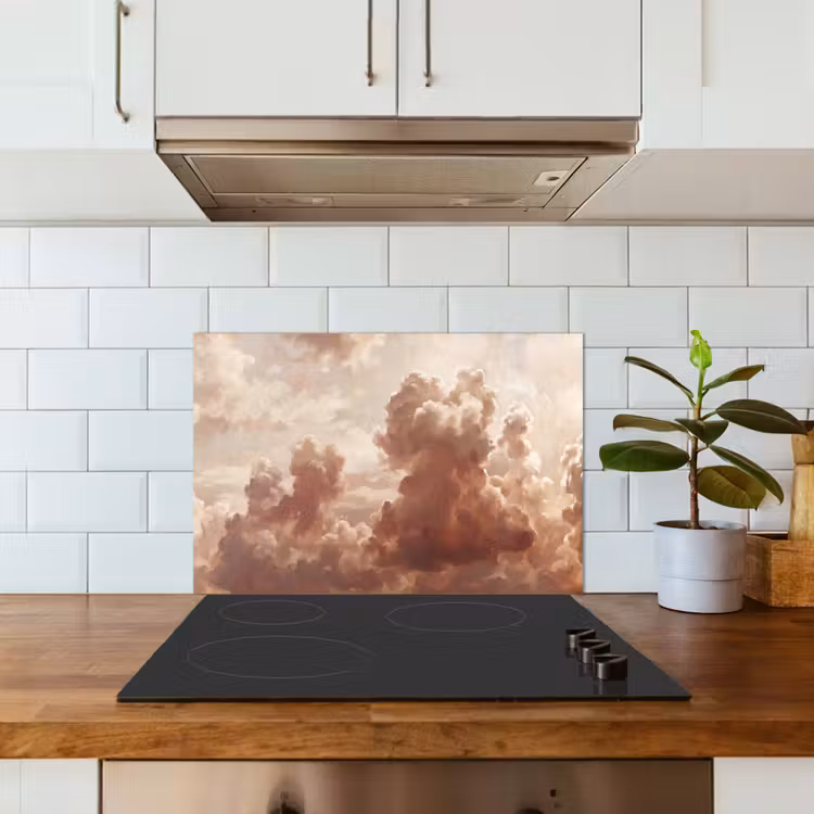 Spatscherm keuken - Wolken - Lucht - Natuur - Modern - Bruin — 6