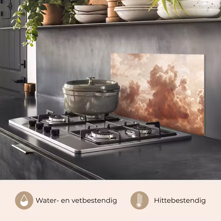 Spatscherm keuken - Wolken - Lucht - Natuur - Modern - Bruin — 7