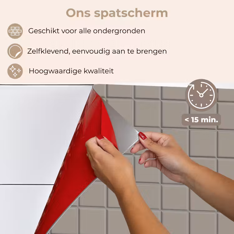 Spatscherm keuken - Tegel - Patroon Kiezel - Grijs — 4